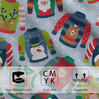 Christmas Ugly Sweater Hand Towel Set of 2, Childish Christmas Holiday Sweater - Image 3