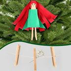 Zubebe 200 Pack Wooden Clothespins 4.3 Inch Vintage Dolly Clothes Pegs Wood - Image 5