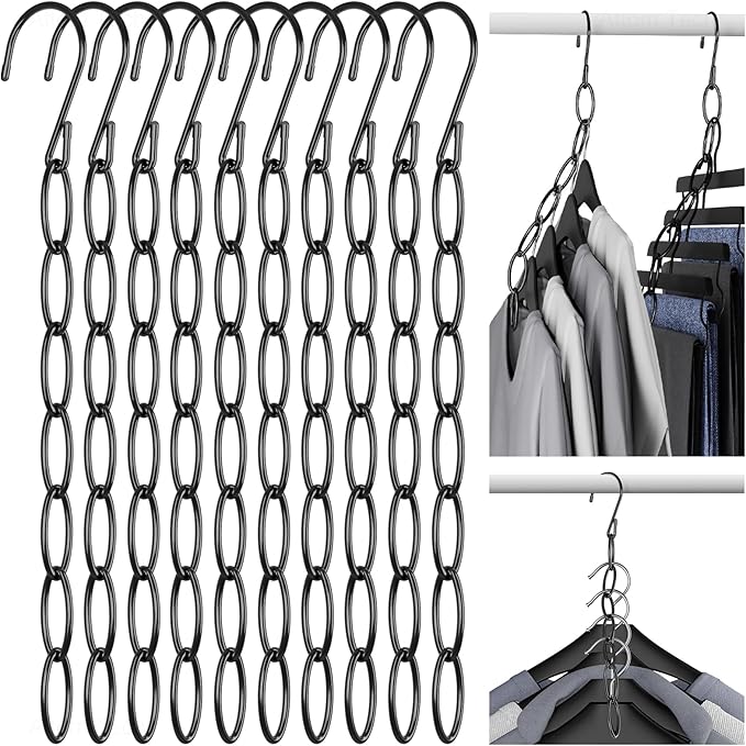 NiHome Clothing Chain Hangers 10-Pack by NiHome