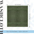 White Classic Luxury Cotton Washcloths 13x13 Inch - Image 4