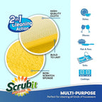 Scrub and Wipe Cleaning Pads – SCRUBIT Dual Sided Scouring Pad and Sponge - Image 2
