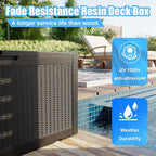120 Gallon Waterproof Outdoor Storage Box,Resin Deck Box,Lockable Outside Storage Box Container for Patio Furniure,Garden,Tools (120 Gallon,Black) - Image 2