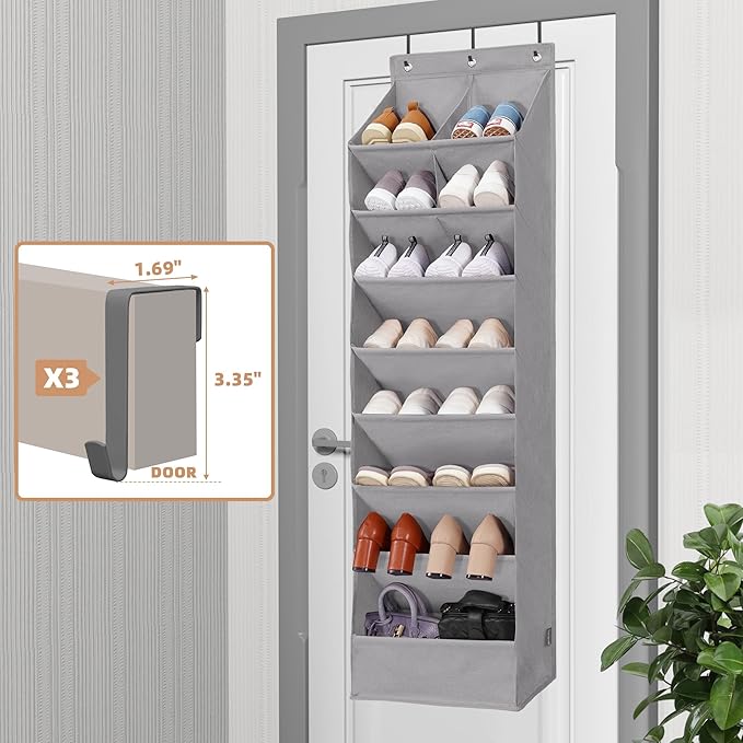 STORAGE MANIAC Over the Door Shoe Organizer Heavy-Duty Large Deep Pocket - Image 4