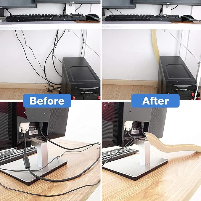 JOTO 4 Pack Cable Management Sleeve, 19-20 Inches Cord Organizer System - Image 4