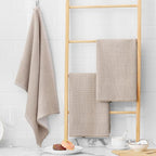Homaxy Premium Kitchen Towels, Large Cotton Kitchen Hand Towels, Flat and Terry - Image 6