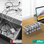 Cable Storage Boxes Organizers 2 Pack, Cord Charger Storage Organizer Box Case - Image 5