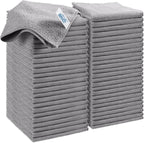 HOMEXCEL Grey Microfiber Cleaning Cloth, 50 Pack Cleaning Towels by HOMEXCEL