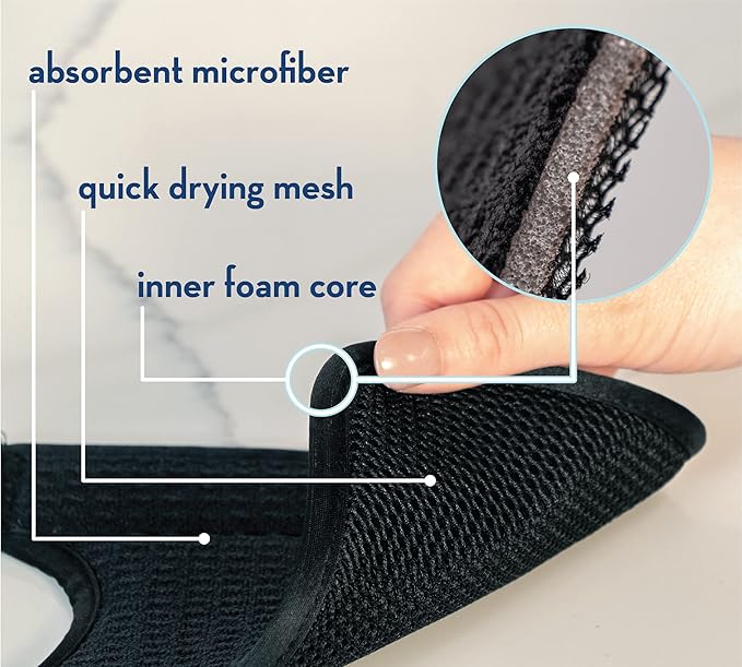 S&T INC. Microfiber Kitchen Faucet Sink Mat Drip and Splash Catcher - Image 2