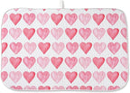 Valentines Day Dish Drying Mats 18x24 Inch Love Pink Heart Drying Mats by GOLIANDA