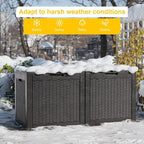 31 Gallon Waterproof Outdoor Storage Box,Resin Deck Box,Lockable Outside Storage Box Container for Patio Furniure,Garden,Pool Tools (Black) - Image 5