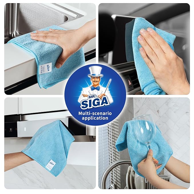 MR.SIGA Microfiber Cleaning Cloths, All-Purpose Surface Microfiber Towels - Image 7