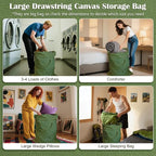 Canvas Laundry Bag 33"Wx 35"H, Thick Cotton Laundry Bag - Image 5