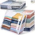 6 Pcs Clear Zippered Storage Bags, Plastic Sweater Storage Bags by Unknown