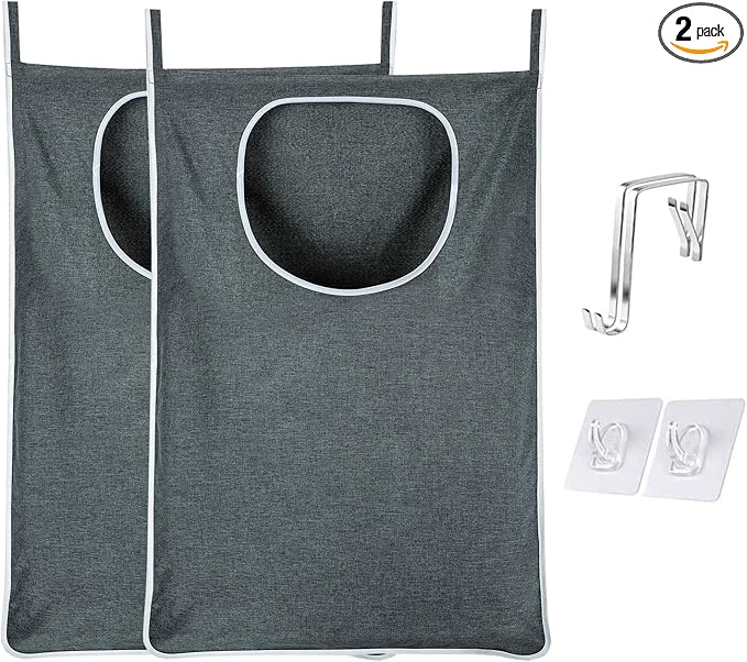 XL Hanging Laundry Hamper, Over the Door Laundry Hamper and Baskets, Wide by MakeLifeSimpleandEfficient