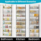 8-Tier Pantry Door Oragnizer, Over The Door Pantry Organizer Rack and Storage - Image 4