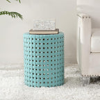SAFAVIEH Home Collection Sayre Robins Egg Blue Ceramic 18-inch Decorative Accent Garden Stool for Living Room, Bathroom, Patio, Side Table, Plant Stand (Fully Assembled) - Image 2