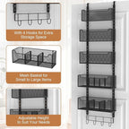Over The Door Organizer, Metal Door Organizer Hanging - Image 5