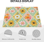 Daisy Flowers Dish Drying Mat 18x24 Inch, Microfiber Absorbent Fast Dry Mat - Image 3