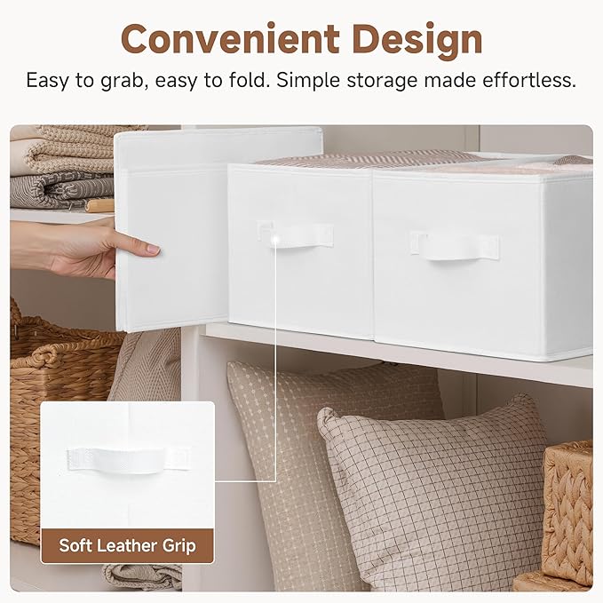 StorageWorks Collapsible Shelf Baskets, Storage Bins - Image 3
