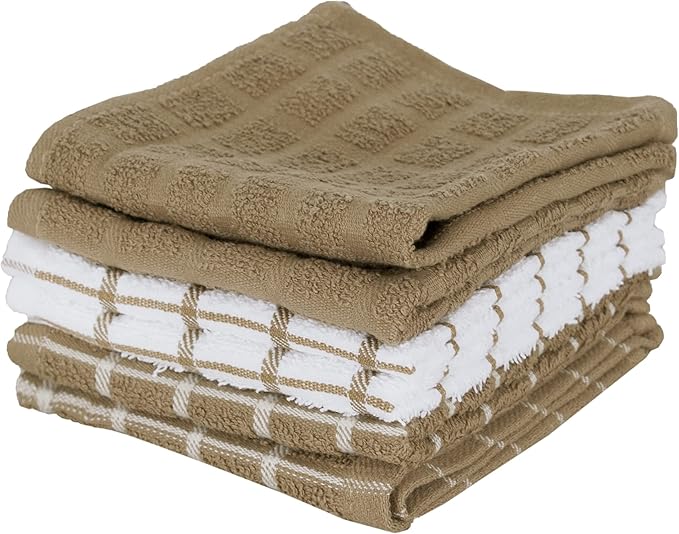 Ritz Terry Check Dish Cloth Set: Highly Absorbent & Super Soft by Ritz+Foodservice