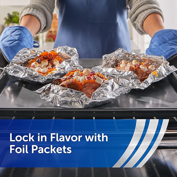 Reynolds Wrap Aluminum Foil Pack, Aluminum Foil Roll Double Pack, Easily - Image 6