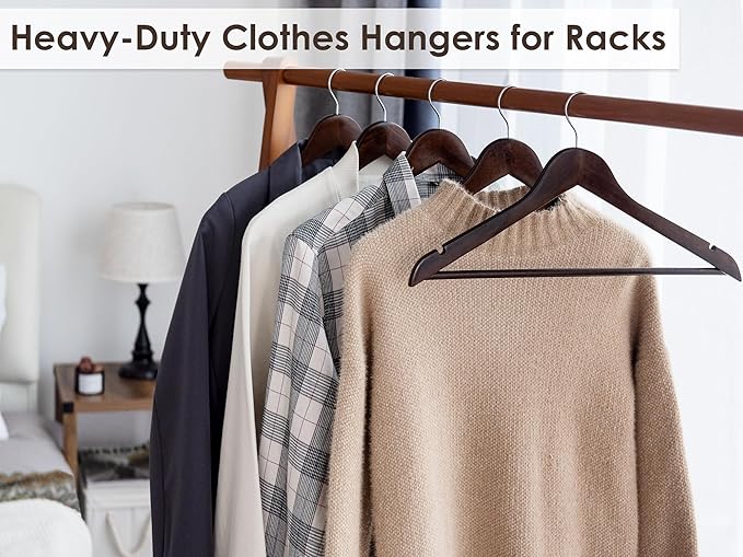 StorageWorks Wooden Hangers 30 Pack, Wood Coat Hangers - Image 4