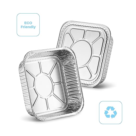 MontoPack 8” Disposable Aluminum Foil Square Baking Pans | 8 x 8 Cake Pan Tin - Image 7
