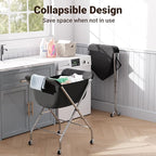 ELYKEN Laundry Cart with Wheels, 33”H Easy Rolling Laundry Hamper with - Image 4