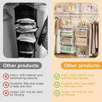 X-cosrack 4 Tier Closet Hanging Organizer, Foldable Closet Shelving - Image 4