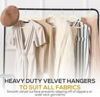 Premium Velvet Hangers 30 Pack Ultra Thin Non Slip Adult Felt Space Saving Suit - Image 8