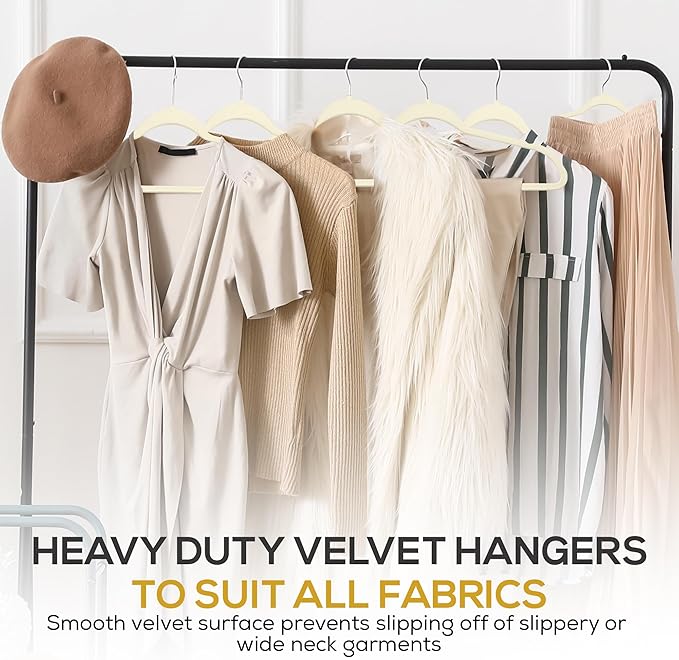 Premium Velvet Hangers 30 Pack Ultra Thin Non Slip Adult Felt Space Saving Suit - Image 8
