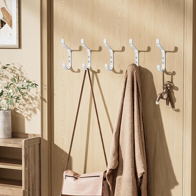 White Coat Hook for Hanging - Image 2