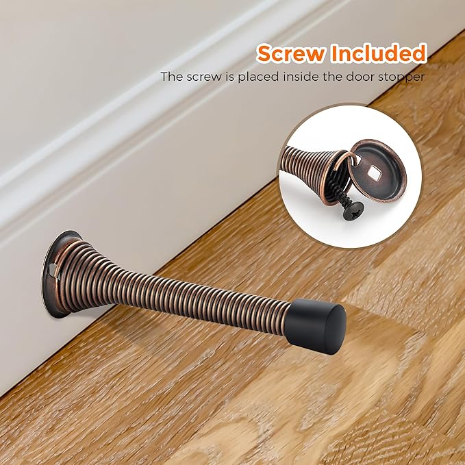 Ravinte Door Stoppers, 6 Pack Spring Door Stops - Image 5