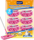 KEEPOW 6 Pack Reusable Mop Pads Compatible by KEEPOW