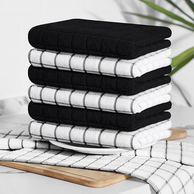 Homaxy Premium Cotton Kitchen Towels 16"x 28", Large Natural Ring Spun 390 GSM - Image 8