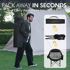 Heated Oversized Camping Chair - Heavy Duty Padded Folding Camping Chairs for Adults with Cooling Bag, Side Pocket, Cup Holder and Carry Bag for Outdoor Sports Lawn Fishing Garden Portable - Image 7