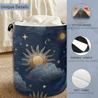 Sun Moon Stars Laundry Basket, Oxford Cloth Laundry Hamper - Image 3