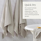 NY Loft 100% Cotton Bath Towel Set of 4 | Grey Towels | Oeko-TEX® Standard 100 - Image 3
