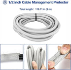 JOTO 1 Pack Cable Management Sleeve, 10 Feet Cord Organizer System - Image 7