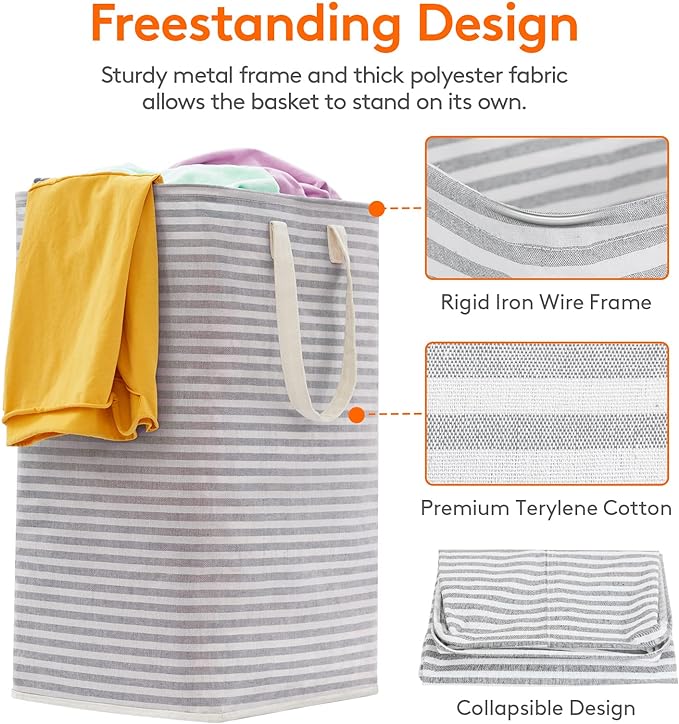 Lifewit 1 Pack Laundry Hamper Large Collapsible Laundry Baskets, Freestanding - Image 2