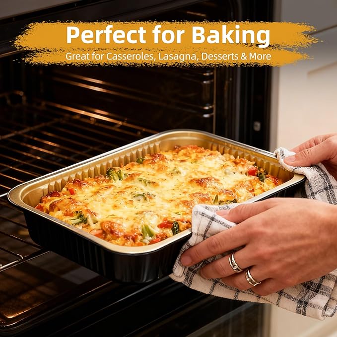 Aluminum Foil Pans, Extra Heavy Duty Disposable Aluminum Baking Pans, - Image 6