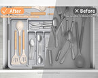Silverware Organizer Expandable Kitchen Drawer Organizer Adjustable 22"x 19" - Image 4