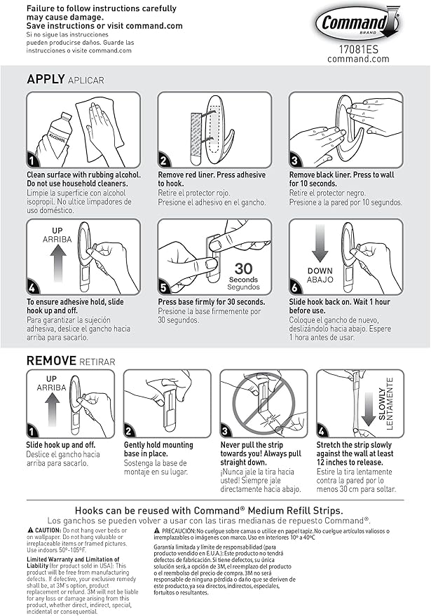 Command Medium Designer Hooks, 2 Hooks and 4 Command Strips, Damage-Free - Image 9