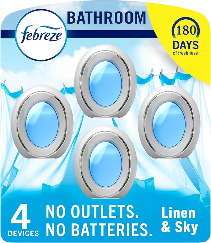 Febreze Bathroom Air Freshener, Odor-Fighting, Plug In Alternative, Air by Febreze