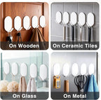 Sticky Adhesive Hooks for Hanging, Key Hooks, Stainless Steel Wall Hooks - Image 5