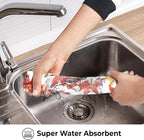 Urban Villa Kitchen Towels Harvest Leaves Print Dish Towels Set of 6 20" X30” - Image 5