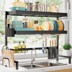 Over The Sink Dish Drying Rack, Expandable 3-Tier Stainless Steel Kitchen by Sakugi