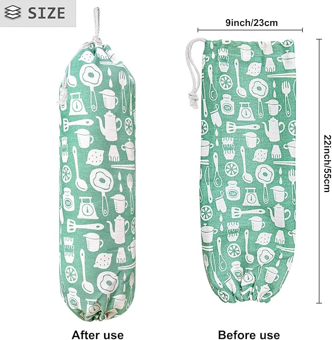 Plastic Bag Holder, Wall Mount Plastic Bag Organizer, Shopping Bags Carrier - Image 2