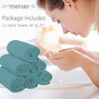 TENSTARS Silk Hemming Hand Towels - Image 2