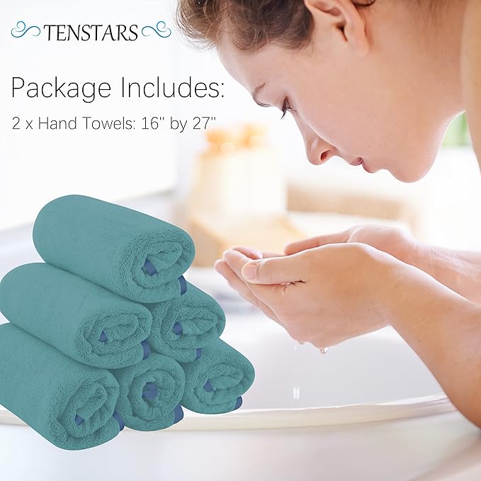 TENSTARS Silk Hemming Hand Towels - Image 2